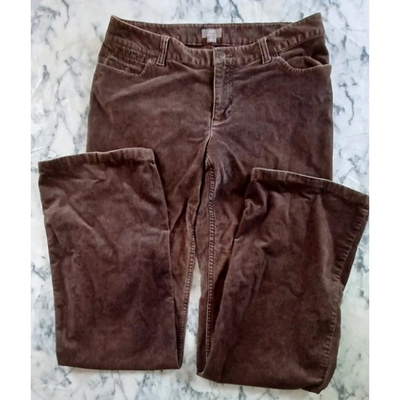 J Jill Corduroy Pants Women 8Tall Bootcut Stretch Chino‎ Brown Stretch Preppy - Picture 3 of 11